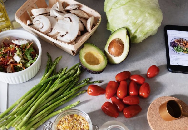 A fresh selection of vegetables and ingredients for preparing a nutritious meal.